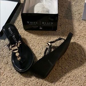 Sandals with a wedge heel